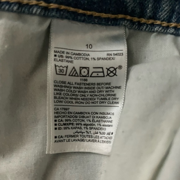 Old Navy Jeans Women Boyfriend Mid Rise Paint Splatter Size 10 oversized - Picture 3 of 4